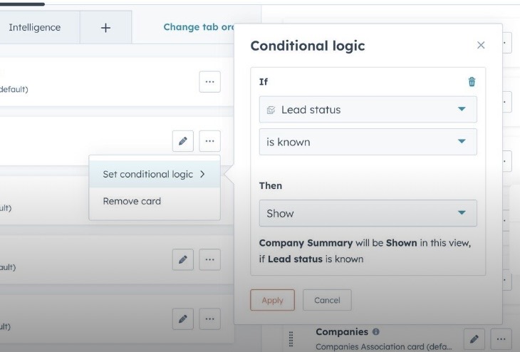 Hubspot IF/THEN rule builder